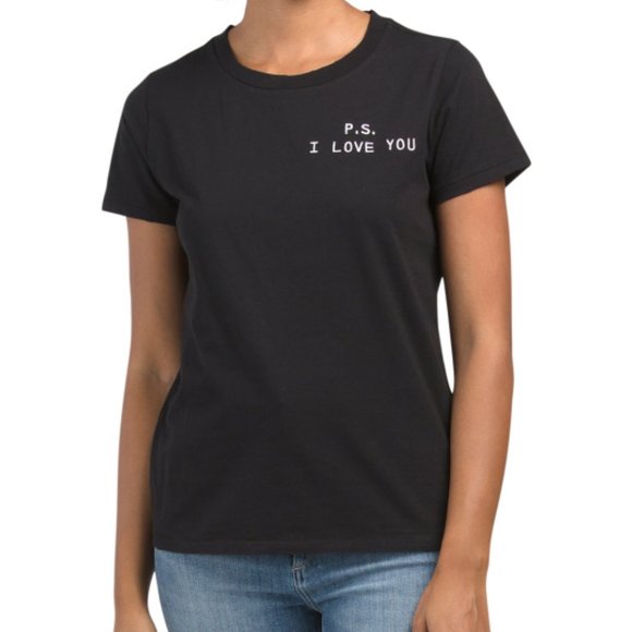 NWT n: PHILANTHROPY Ps I Love You Jigsaw Tee - Picture 2 of 3